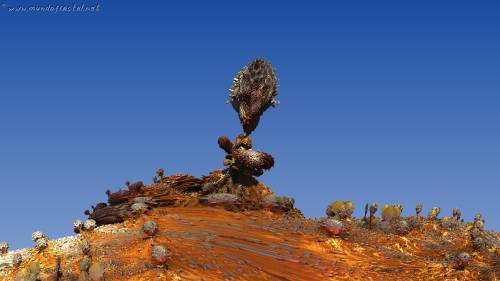 Golden forest in the desert