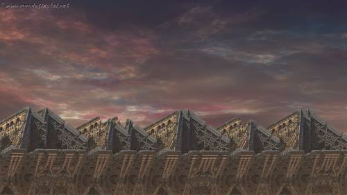 Pyramids and sky